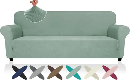 Vista 16 de ZNSAYOTX Funda súper elástica para silla (30"-47"), nuevas fundas de silla a rayas para sala de estar, aptas para perros y mascotas, protector