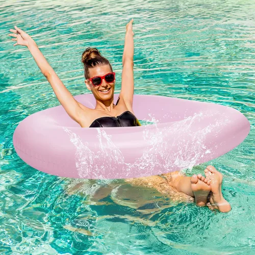 Vista 6 de HeySplash Flotadores de piscina, tubos de piscina para adultos, flotadores inflables divertidos para piscina, playa, lago, río, fiesta, decoración