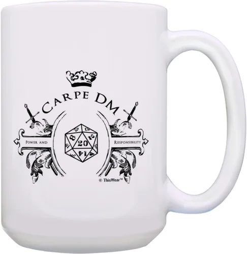 Vista 8 de Gaming Gifts D20 Dice Roll Critical Fail The Dark Elf Laughs Crit Fail Dados Taza Negro 15oz - Elfo Oscuro