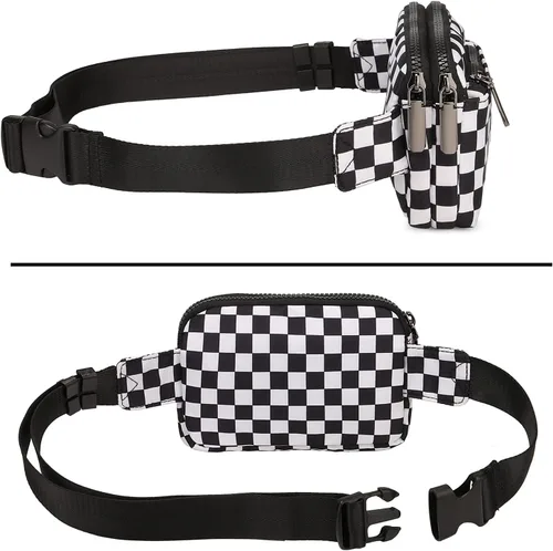 Vista 5 de Uromee Riñoneras para mujer, bolsa cruzada para cinturón, a la moda, mini bolsa de cintura para viajes, senderismo, correr, correa ajustable, 0227