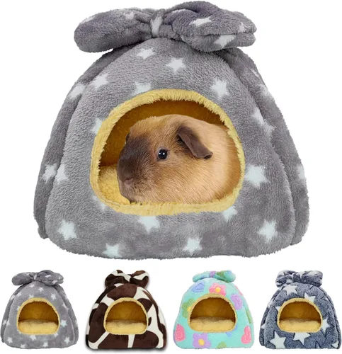Vista 10 de Cama de conejillo de indias, accesorios de casa de escondite de conejillo de indias, cama cálida para animales pequeños, hámsters, chinchillas, Verde