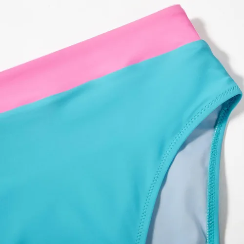 Vista 129 de MOOSLOVER Traje de baño de dos piezas con corte alto y cintura alta para mujer
