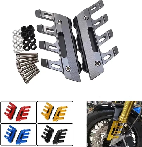Vista 5 de TCHAU Protectores de horquilla delantera para motocicleta, guardabarros delantero para Yamaha YZF-R1 YZF-R3 YZF-R6 MT-03 FZ400 XJR400 XT660 MT-10