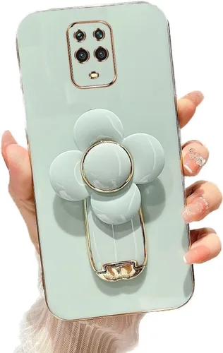 Vista 30 de Miagon - Funda con soporte para Xiaomi Redmi A1, galvanizado suave TPU protector delgado a prueba de golpes con molinete giratorio soporte de flores