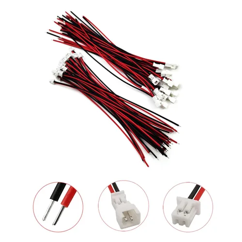 Vista 3 de 20 pares JST 0.049 in 2-Pin Micro Electronics Macho y Hembra Conector Plug con 3.94 pulgadas (3.9 in) UL1571-26AWG Cable Cable