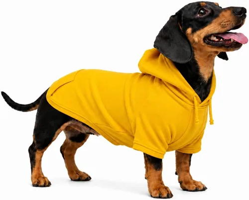 Vista 12 de Lovelonglong Sudadera básica con capucha para perros, 100% algodón, se adapta a perros pequeños, medianos y grandes, color negro, XS