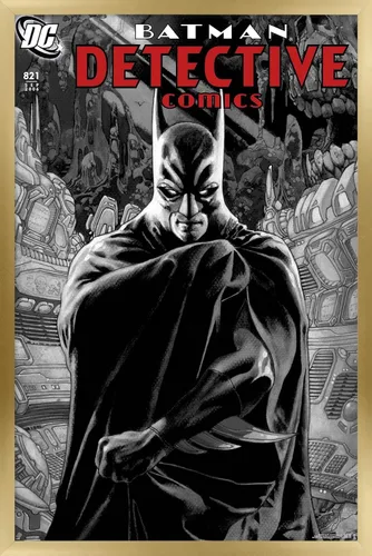 Vista 18 de Trends International DC Comics Batman - Póster de Batman Detective Comics #821 Versión enmarcada Barnwood