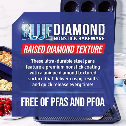 Vista 3 de Blue Diamond Molde rectangular para pasteles de 13" x 9" para hornear