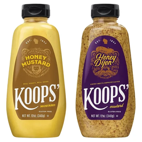 Vista 46 de Koops Dijon Mostaza, salsa suave y picante estilo francés, 12 onzas