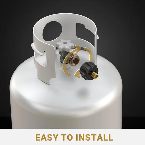 Vista 4 de onlyfire 5040 QCC1 Acme Nut Adaptador de montaje de gas propano con rosca macho de 1/4 pulgadas, latón