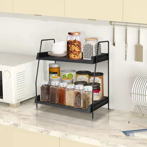 Vista 2 de Yusepure - Accesorios y organizador de barra de café, organizador de estación de café, organizador de estante de encimera de cocina, almacenamiento