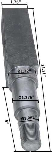 Vista 3 de Conjunto de cubo de remolque circular de 5 pernos en 5 pulgadas, apto para eje de 3,500 libras, con husillo cónico y rodamientos de 1-3/8 a 1-1/16