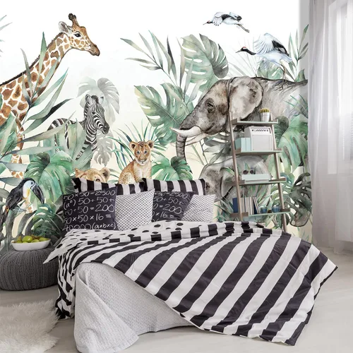 Vista 6 de Papel tapiz de tela de techo con nubes doradas, para sala de estar, dormitorio, baño, moderno, para niños y niñas, habitación de niños, mural grande