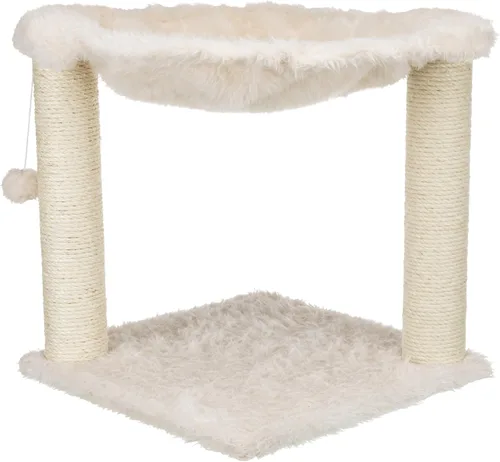 Vista 7 de TRIXIE Baza Poste Rascador con Hamaca Base de 16 pulgadas, Crema, Pequeño