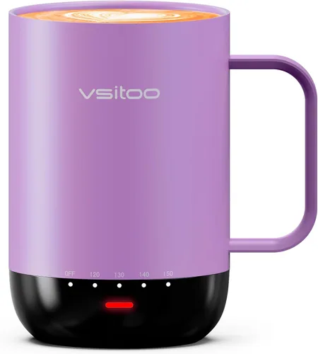 Vista 12 de Vsitoo S3 Pro - Taza de café autocalentable de 16 onzas con sensación automática que se calienta a 120-150 ℉ 2-4 Hour Battery, 5400mAh, IPX7