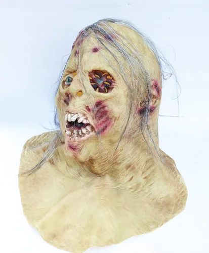 Vista 6 de Acid Tactical Máscara de Halloween Zombie Walking Zombie Rotting Dead Decay Látex con Pecho