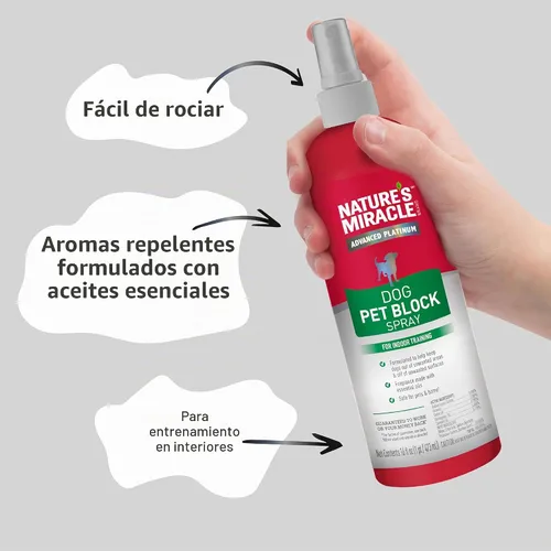 Vista 5 de Nature's Miracle Aerosol repelente de bloques para perros y mascotas