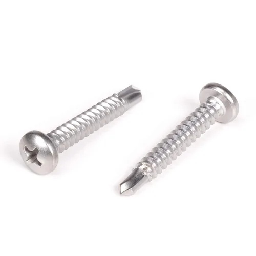 Vista 33 de THE CIMPLE CO Tornillo autoroscante de cabeza combinada #8, 1 pulgada de longitud, acero inoxidable 410 con cabeza hexagonal y Phillips, tornillo