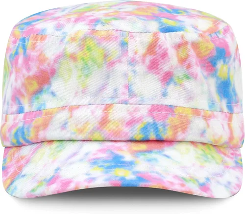 Vista 61 de The Hat Depot Cadet Military Army - Gorra de béisbol de algodón lavado con teñido anudado y algodón lavado básico y desgastado, gorra de algodón