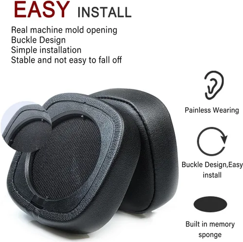 Vista 2 de Major IV - Almohadillas de repuesto compatibles con auriculares Marshall Major 4 Major IV, almohadillas de espuma viscoelástica