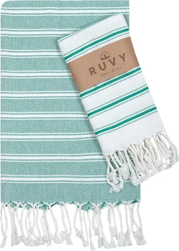 Vista 8 de Ruvy Home Basics - Juego de 2 toallas de mano turcas para baño, 18 x 40 pulgadas, algodón y baño decorativo, toallas de cocina, paños de cocina, té