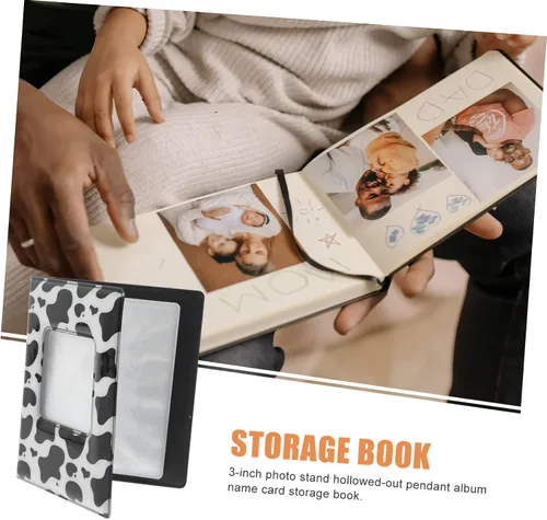 Vista 5 de STOBOK 2pcs Cute Cow Pattern Photo Album Practical Storage Book for Cards Photos Smooth Material for Students Memory Keeping Lightweight Chic Design