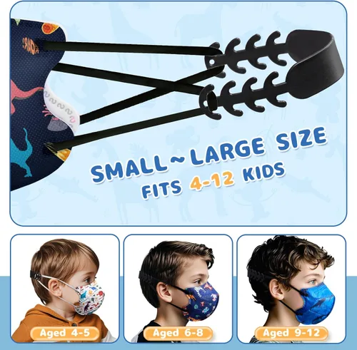 Vista 3 de FENFEN Mascarilla Facial KN95 Desechable para Niños - Mascarillas KN 95 para Niños Tamaño Pequeño Transpirable para Niños Mascarilla KN95 Mascaras