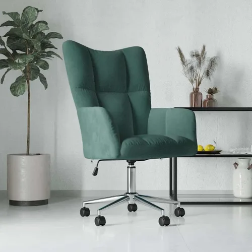 Vista 11 de Modern Velvet Office Chair with Adjustable Height, 360 Swivel and Rolling Castors, Ergonomic Computer Desk Chair for Home Office, Study Room, Dark