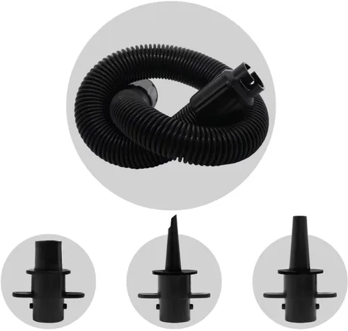 Vista 5 de ZOOMBROS Bomba de aire eléctrica de 120 V para tubo remolcable inflable/barco/colchón de aire/anillo de natación/juguete de piscina/snorkel/deportes