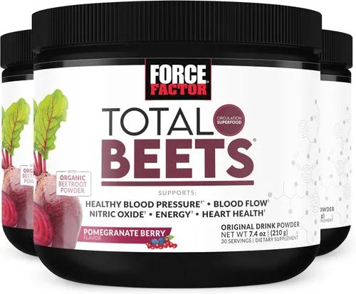 Vista 13 de Force Factor Total Beets - Delicioso superalimento en polvo con nitratos para apoyar un corazón saludable, circulación, flujo sanguíneo, óxido