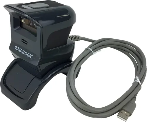 Vista 7 de Datalogic Gryphon GPS4490 - Escáner de código de barras de presentación 2D/1D con cable omnidireccional, incluye cable USB y soporte ajustable