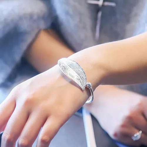 Vista 5 de Pulseras de plata de ley 925 para mujer elegante pulsera de plata de ley 925 pulsera de joyería para mujer pulseras de plata para cumpleaños