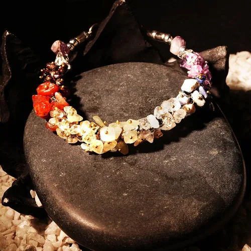 Vista 3 de Karma Pledge - Pulsera de cristal curativo pulseras de chakras para mujeres y hombres pulsera para meditación energía positiva y equilibrio pulseras