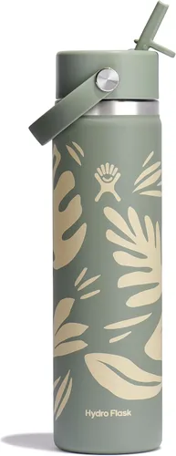 Vista 18 de Hydro Flask Botella de agua – Acero inoxidable aislado – Tapa flexible con popote de boca ancha, antiderrames, a prueba de fugas y recargable