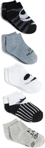 Vista 6 de Disney Paquete de 5 calcetines cortos unisex de pesadilla antes de Navidad, paquete de 5