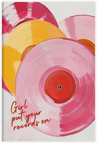 Vista 40 de YFET Tocadiscos vintage Y2K Room Flowers Pink Retro Music Lover Preppy Room - Póster artístico de pared y arte de pared, póster moderno