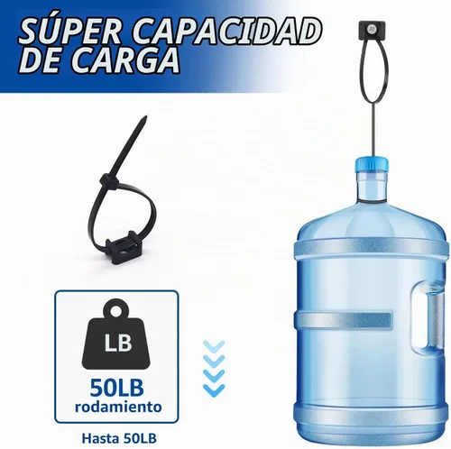 Vista 2 de Kit de soportes para bridas de cables, juego de 60 soportes organizadores de clips de cable de alambre con bridas de cables de 8 pulgadas, base