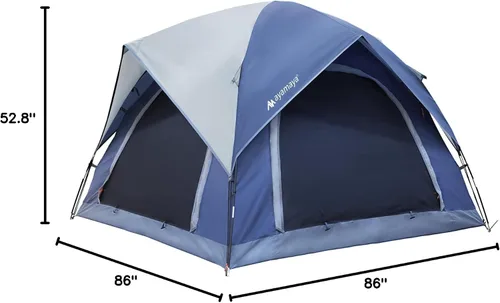 Vista 2 de AYAMAYA - Tiendas de campaña para 2 a 4 personas para camping, impermeables, para exteriores, con mosca de lluvia extraíble, transpirable con 2