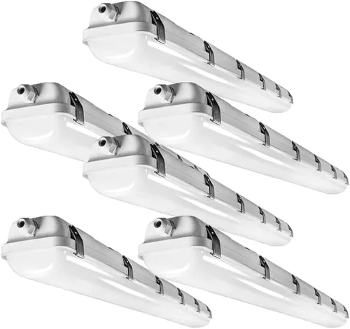 Vista 10 de E2 LIGHTING Luz LED con sensor de movimiento hermético de 4 pies, 50 W, 5000 K, regulable, impermeable, lámpara de tienda, IP65 LED a prueba