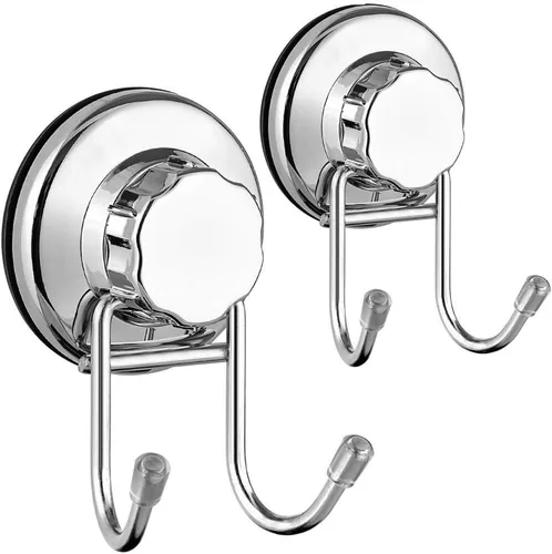 Vista 8 de SANNO Estante de pared de baño con ventosa, cesta de baño profunda, ganchos de succión dobles