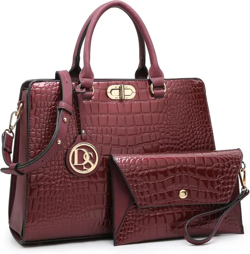 Vista 10 de Dasein Bolsos de Mano para Mujeres Carteras Bolsos de Trabajo para Damas Cartera Satchel Tote con Asa Superior Bolsos de Hombro con Clutch a Juego