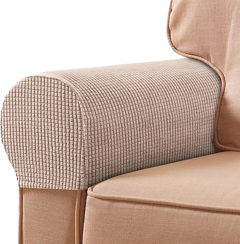 Vista 13 de Fundas de poliéster de alta elasticidad para reposabrazos de sofá, fundas impermeables para muebles, tela de elastano antimanchas, juego de 2