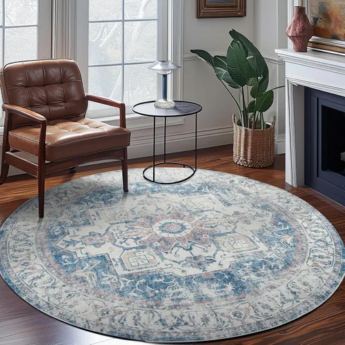 Vista 41 de jinchan Alfombra de Área 2x3 pies Alfombra Vintage de Entrada Lavable Bohemia Tapete Interior para Puerta Medallón Floral Tapete Pequeño para Puerta
