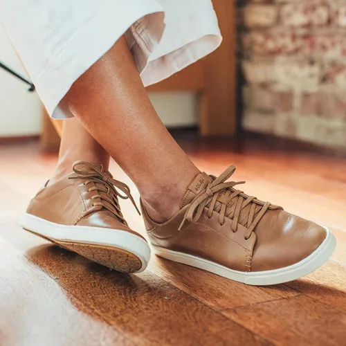 Vista 6 de OLUKAI Pehuea Li 'ili - Tenis de cuero para mujer, zapatos casuales para uso diario con tacón caído, suela de goma que no deja marcas, ajuste cómodo