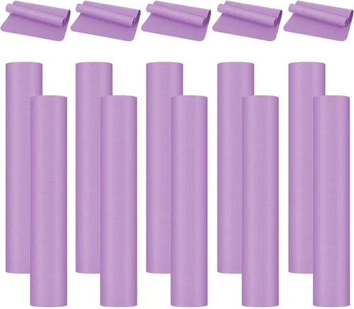 Vista 11 de Paquete de 10 esterillas de yoga a granel, 68' x 24' x 4mm de espesor Esterillas de yoga para niños y adultos, paquete de esterillas de gimnasio