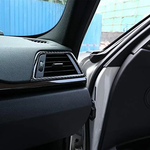 Vista 8 de YIWANG Adhesivos de fibra de carbono real para marco de ventilación de aire, 2 unidades, para BMW Serie 3 GT F30 F33 F34 F36 2013-2019 Accesorios