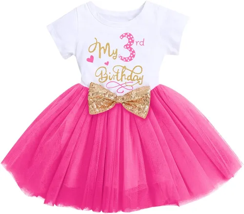 Vista 2 de It's My 1st2nd Birthday Cake Smash - Vestido de fiesta para bebés y niñas, vestido de tutú con lazo de lentejuelas brillantes con diadema