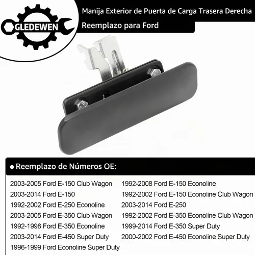 Vista 2 de Manija de puerta lateral trasera para Ford E150 E250 E350 E450 Econoline 1992-2014