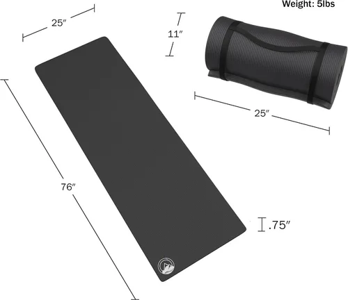 Vista 2 de Wakeman Outdoors - Colchoneta de dormir de espuma para acampar, almohadilla impermeable de 1.25 pulgadas de grosor con correas de transporte