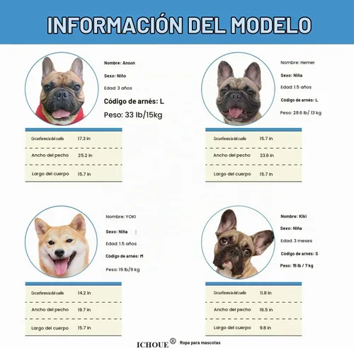 Vista 2 de iChoue Arnés para bulldog francés, ajustable, acolchado, hebilla bloqueada con asa para perros carlino francés, Boston Terrier inglés, azul, talla S